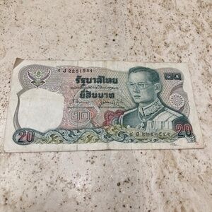 Thailand Banknote 20 Thai Baht